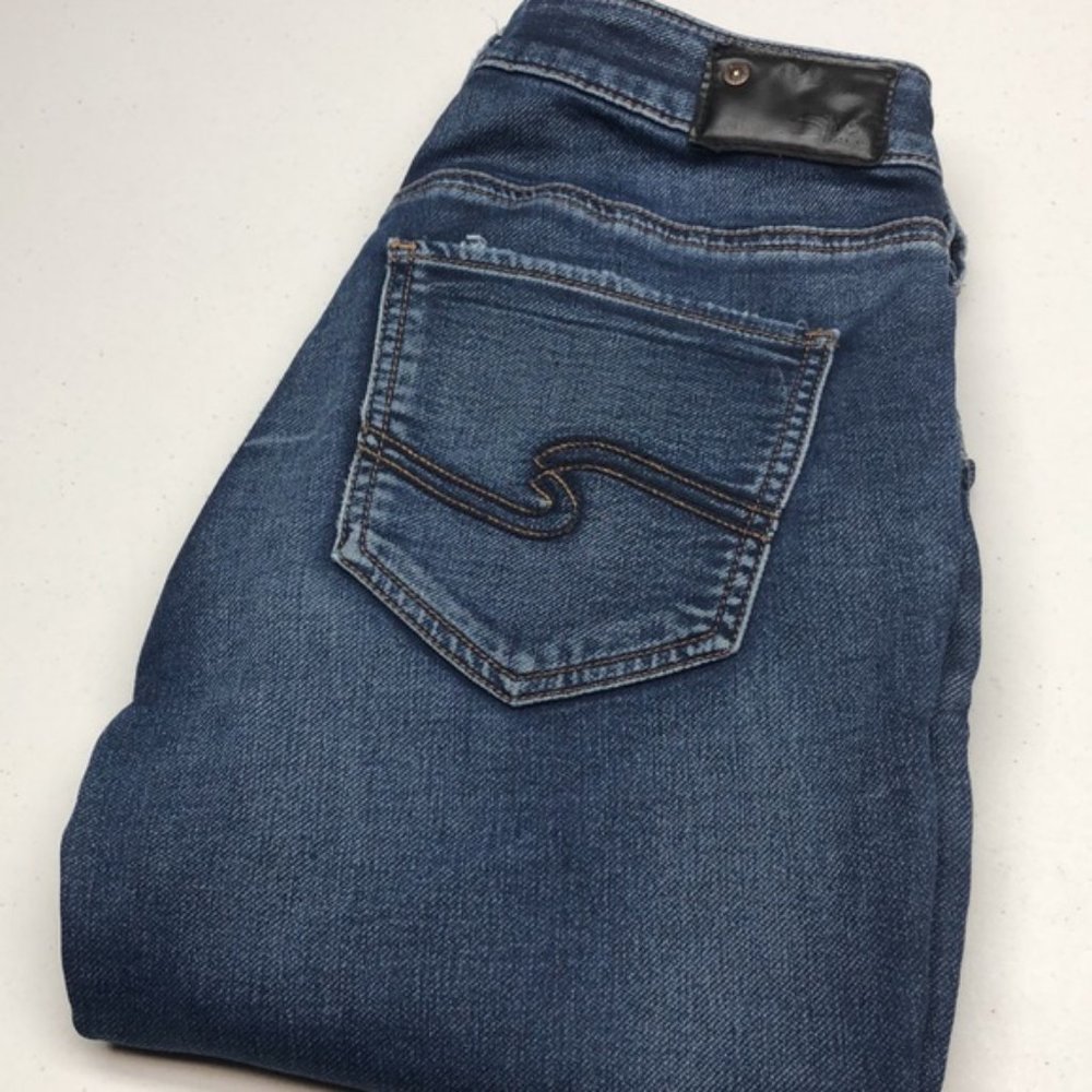 VINTAGE SILVER AIKO HIGH SKINNY JEANS 27x31 PREMIUM JOGA STRETCH DENIM 🦋